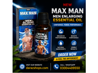 Maxman Men Enlarging Essential Oil 30 ML (Blue) In Khanewal- 03004409550