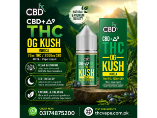 THC Vape Juice: CBD + Delta-9 OG Kush Price In Pakistan 03174875200