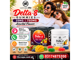 Assorted Flavors Delta-8 Gummies – (30ct) 750mg In Pakistan 03174875200