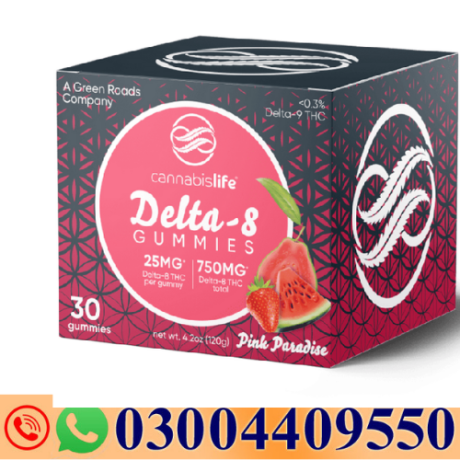 cannabis-life-delta-8-thc-gummies-pink-paradise-25mg-30ct-in-lodhran-03004409550-big-0